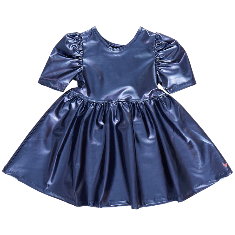 newborn navy blue dress Girls Lame Laurie Dress