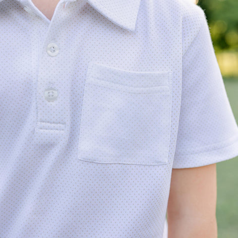 Tan Dot Polo Shirt