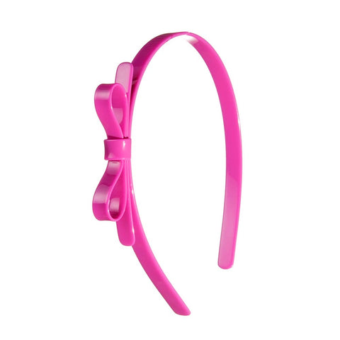 Hot Pink Thin Bow Headband