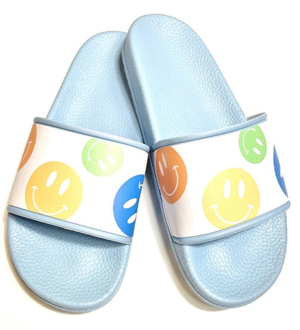 Light Blue Smiley Face Slides