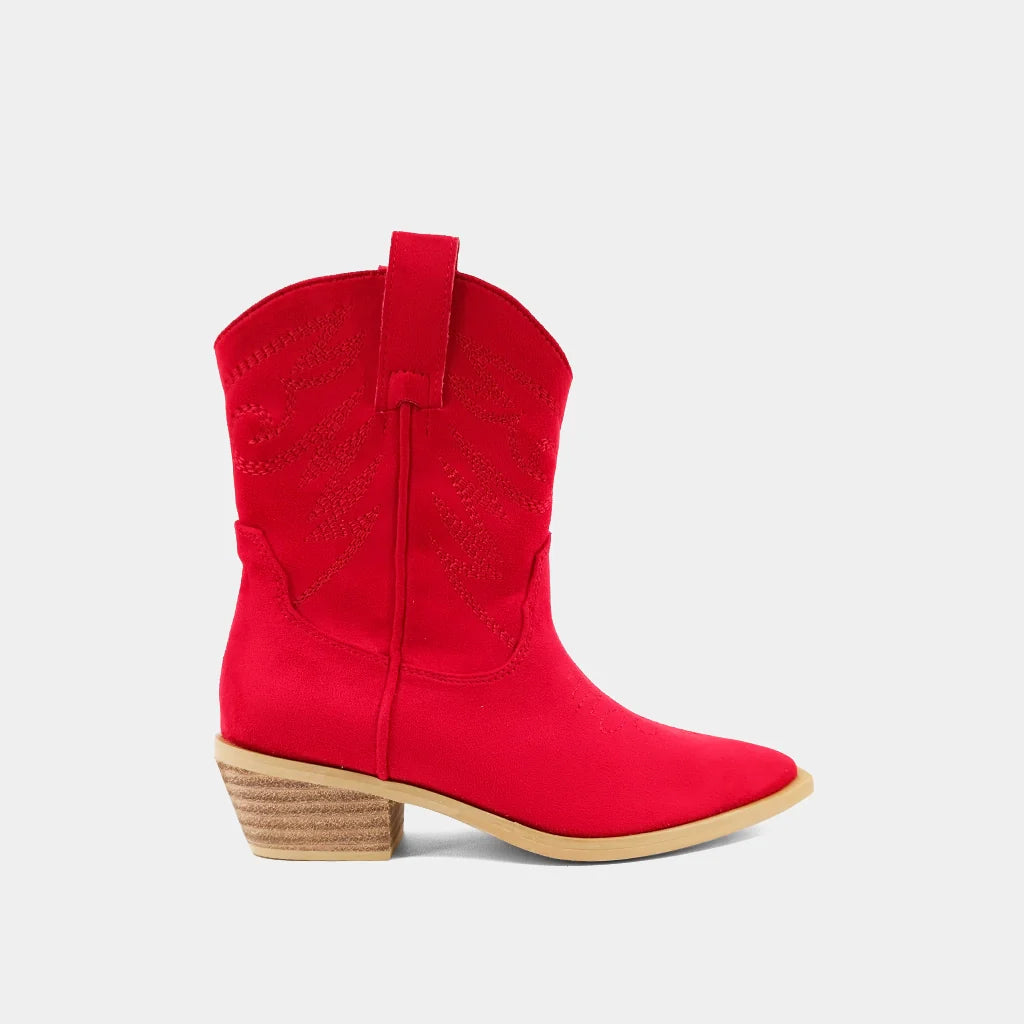Kids Red Suede Boots Ella Kids Fuchsia Suede Leather Boots | DeCuero / Magnolia  main image 4