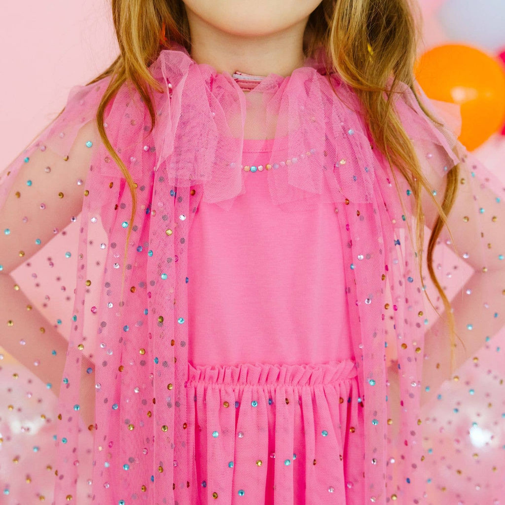 Raspberry Rhinestone Cape – Aiden + Ollie