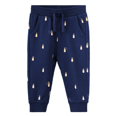 Navy “Orange Soda” Knit Jogger Pant - Kids