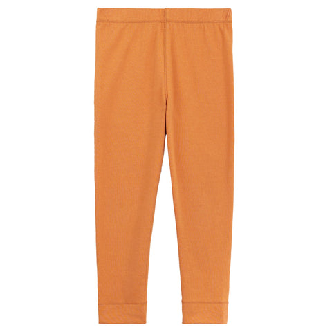 Orange Knit Girls Legging - Tween