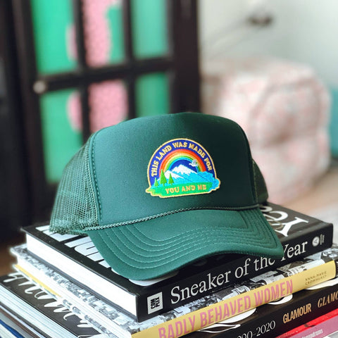 You & Me Trucker Hat - Hunter Green