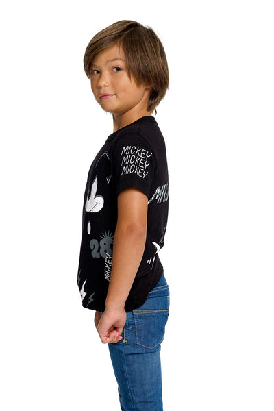 Mickey Mash-Up Cloud Jersey Short Sleeve Tee - True Black - Kids