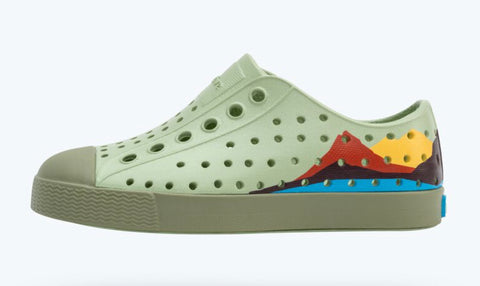 Jefferson Block Tea Green/Loch Green/Crater Mountain Block - Big Kid Shoes