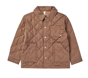 Mocha Quilted Chore Jacket