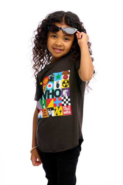 The WHO Collage Shirttail Tee - Kids