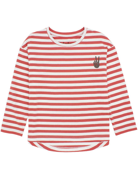 Stripe Longsleeve Kora Tee - Berry