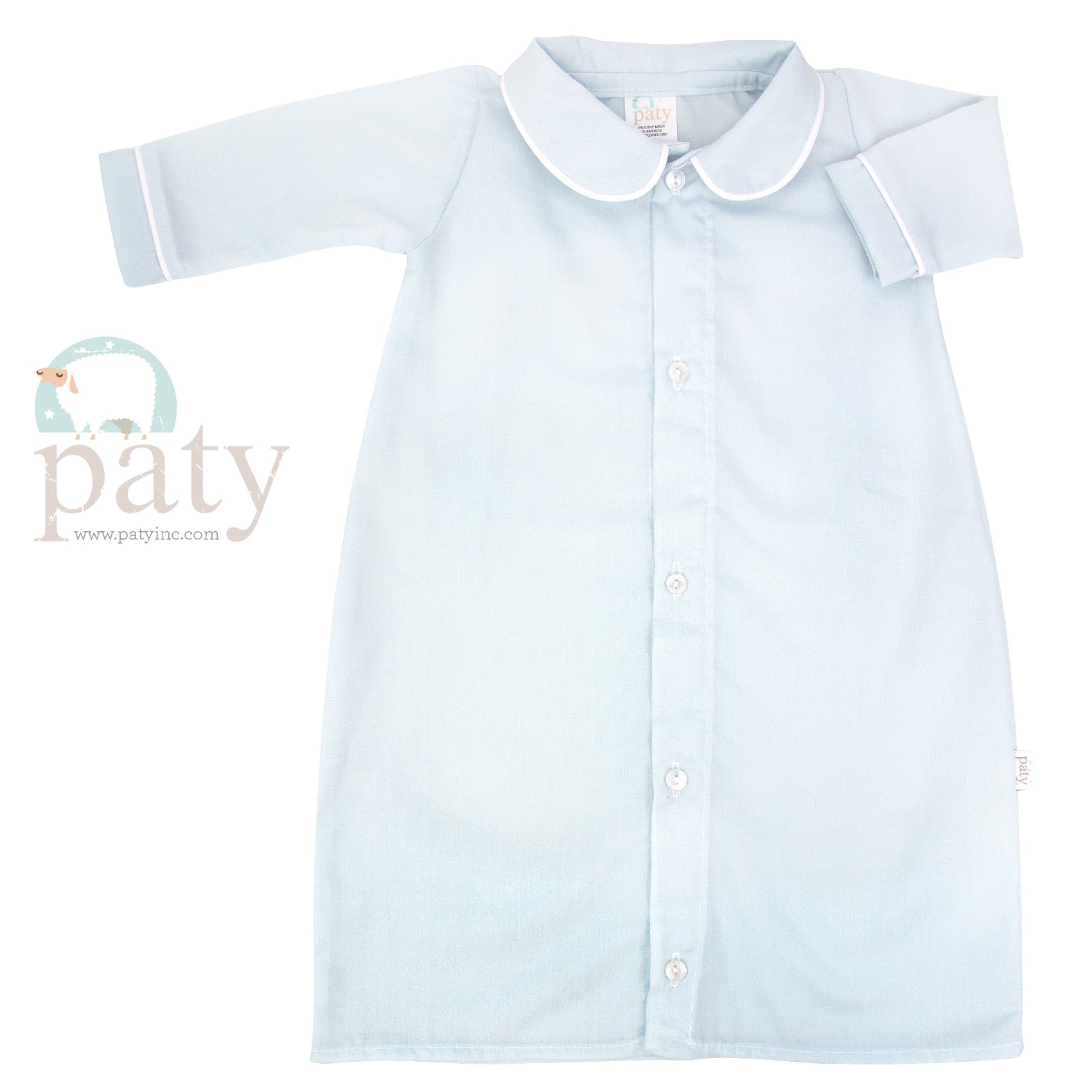 Boy's Heirloom Batiste Gown - Blue