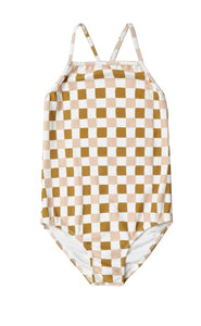 Retro Check Sky One-Piece - Kids