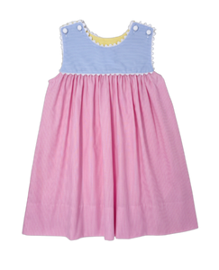 Pink Color Block Charming Dress