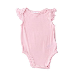 Rose Shadow/Pink Ruffle Sleeve Bodysuit