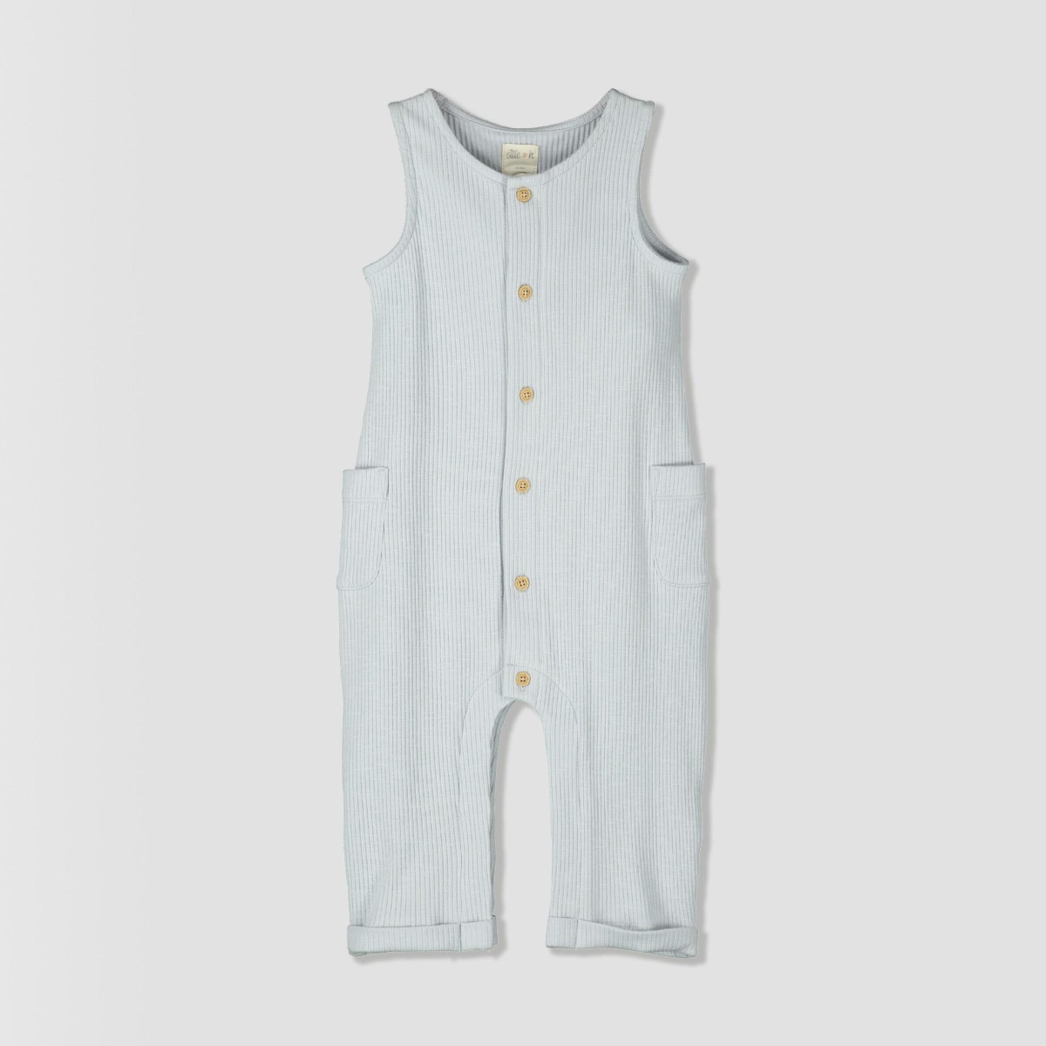 Grey Rib Mewan Jersey Romper