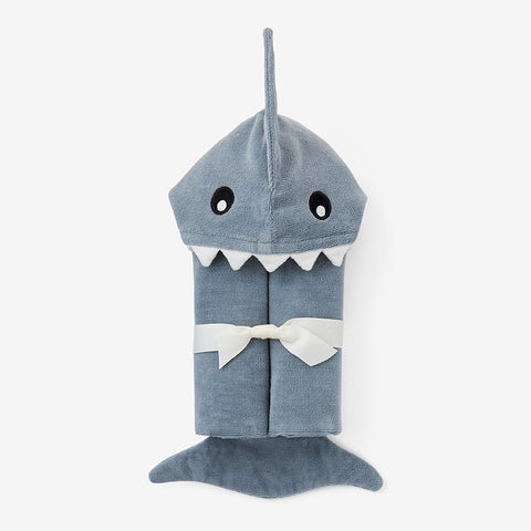 Slate Shark Hooded Baby Bath Wrap