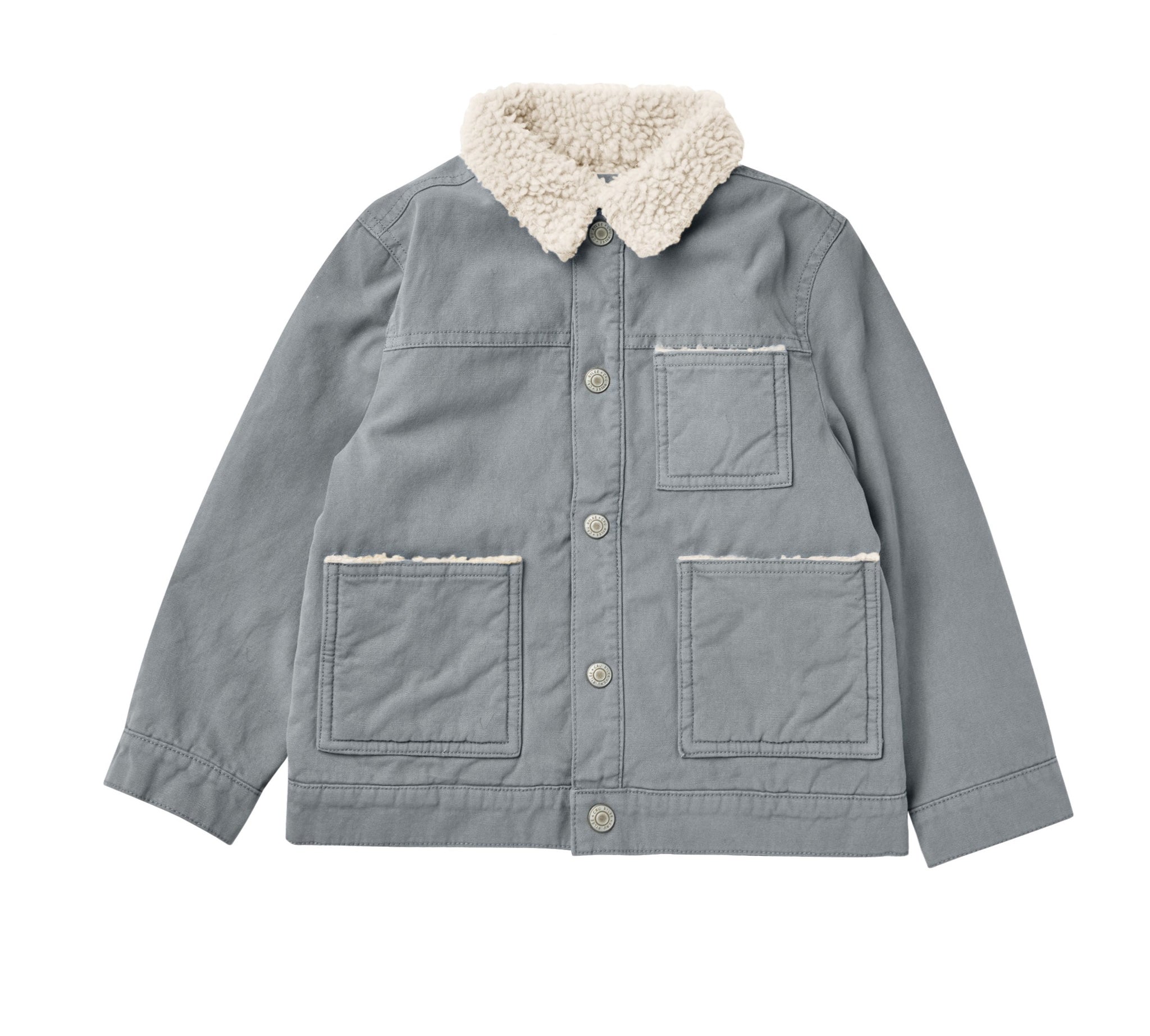 Dusty Blue Shearling Coat