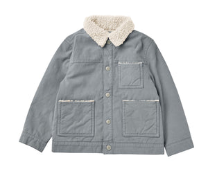 Dusty Blue Shearling Coat