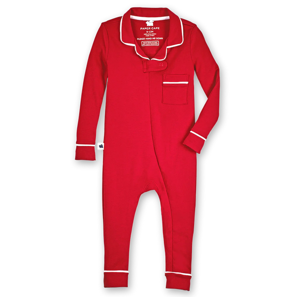 Red Classic Footless Pajama Onesie