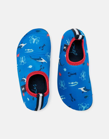 Blue Sea Creatures Neoprene Slip-On Shoes - Big Kid Shoes
