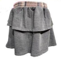 Plaid Waistband Layered Skirt - Tween