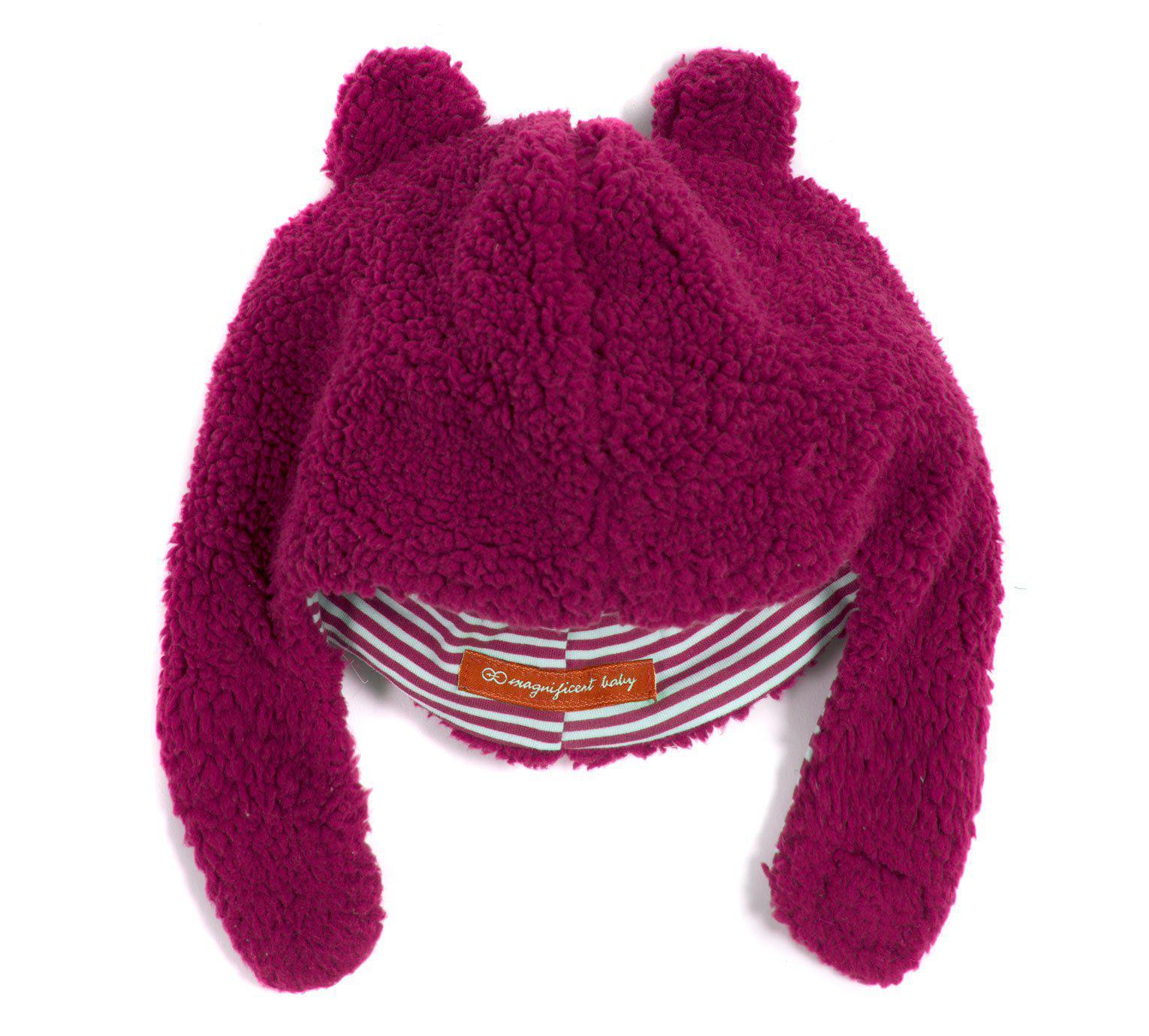 Magnetic Bears Raspberry Fleece Hat