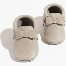 The First Pair - Bow Moccasin - Stone - Little Kid Shoes