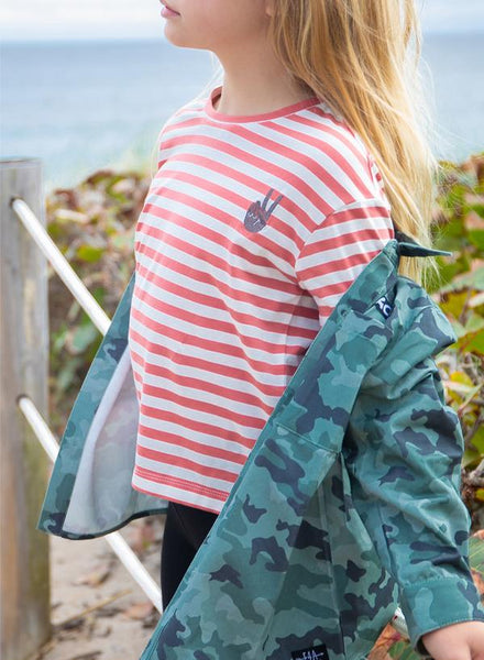 Stripe Longsleeve Kora Tee - Berry
