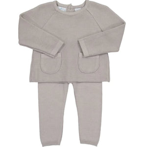 Pocket Knit Set - Soft Grey
